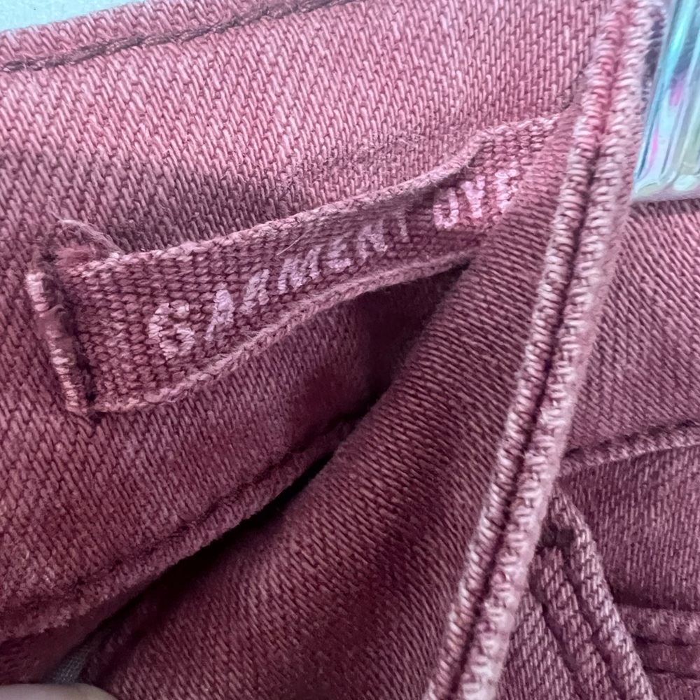 Judy Blue Burgundy High Rise Cuffed Jeans size 7/28 - Picture 7 of 13
